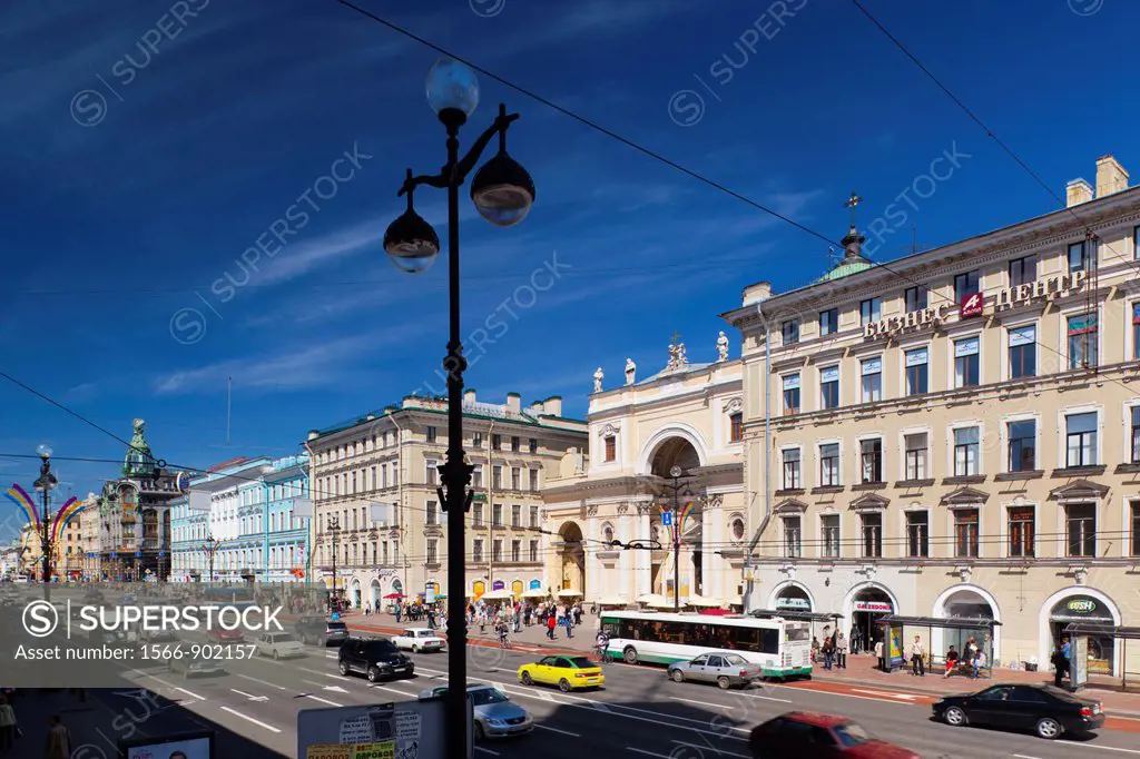 Russia, Saint Petersburg, Center, Nevsky Prospekt buildings