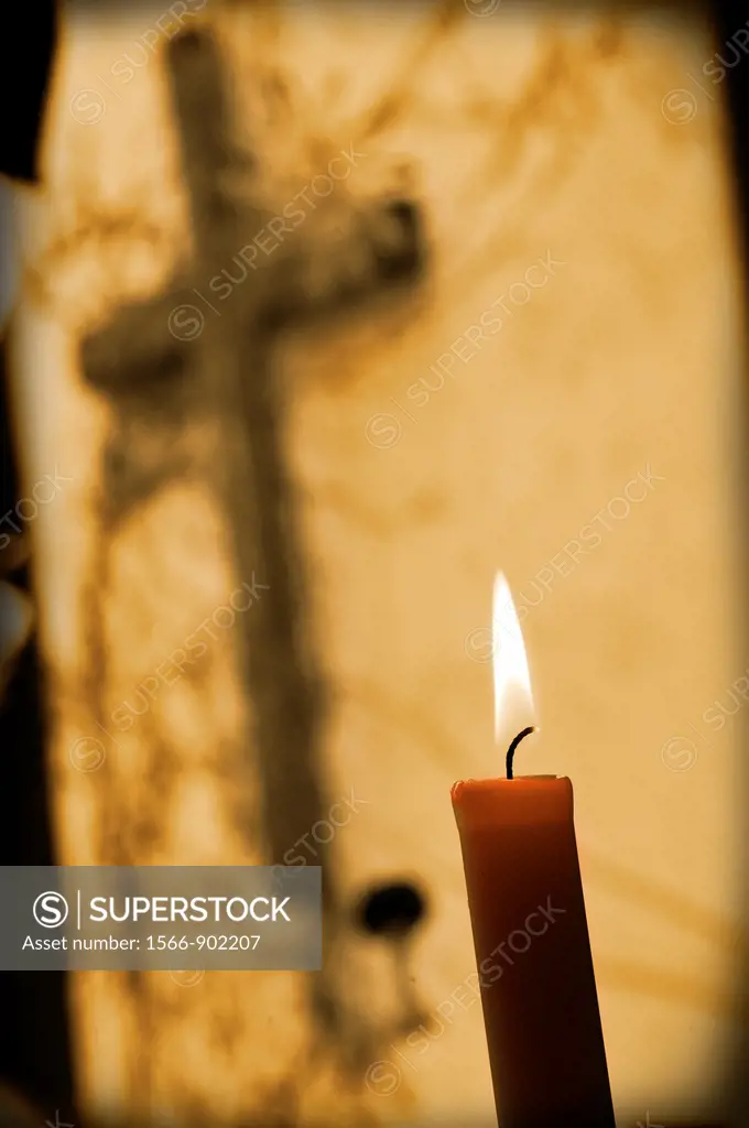 Candle as an offering religious and Christian worship