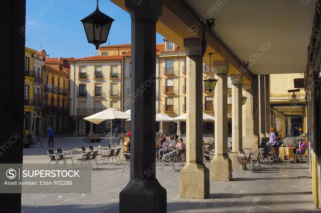 Plaza Mayor (main square), Astorga, Silver Route, Leon province, Castilla y Leon, Spain