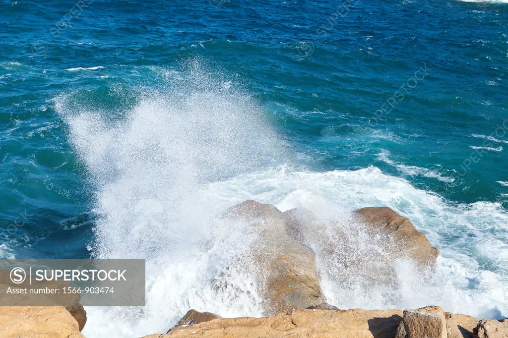 Breaking Wave on Rock, Giglio Island, Italy
