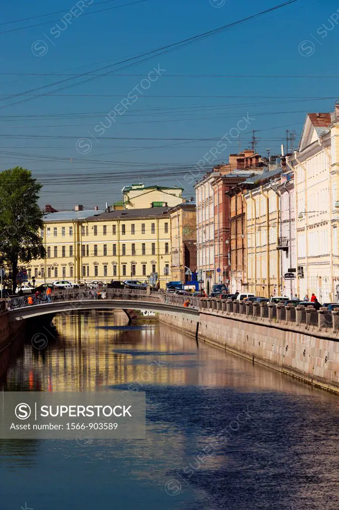 Russia, Saint Petersburg, Center, Griboedov Canal buildings