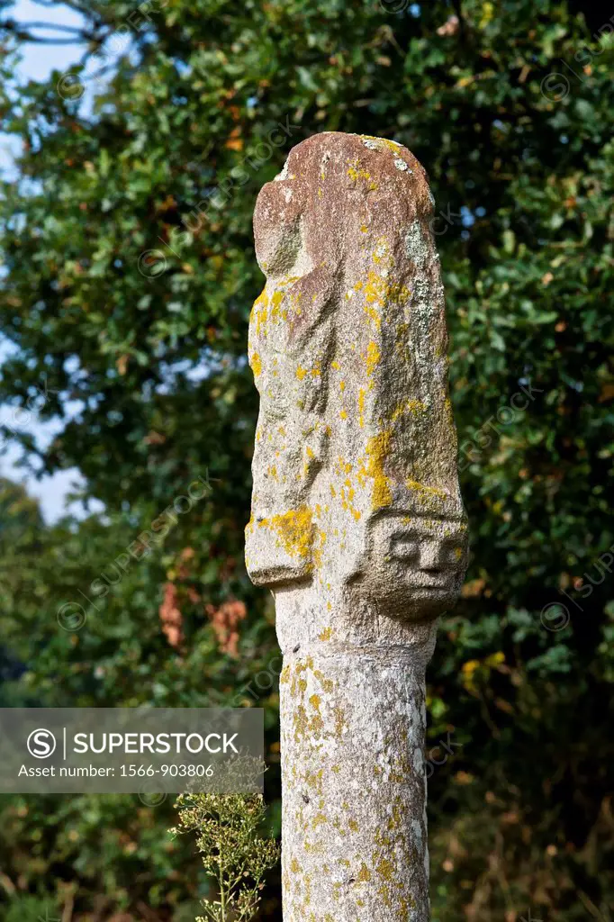 the cross of Calvary huguet, Ploermel, Morbihan, Brittany France