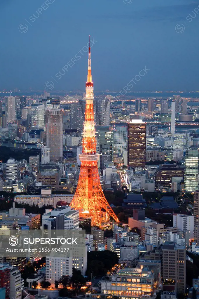 Japan-Tokyo City-Tokyo Tower at sunset