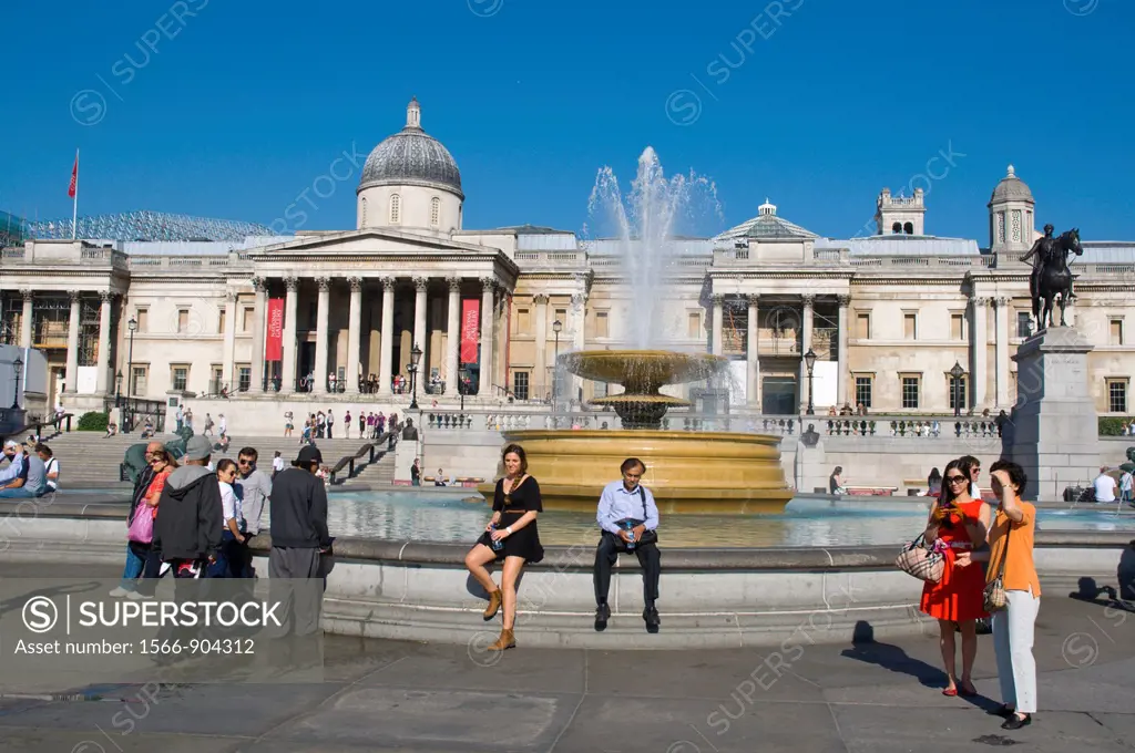 Trafalgar Square central London England UK Europe