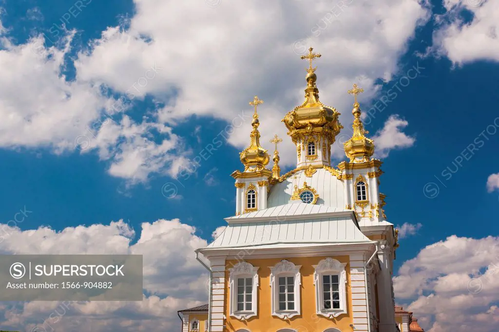 Russia, Saint Petersburg, Peterhof, Grand Palace, chapel wing