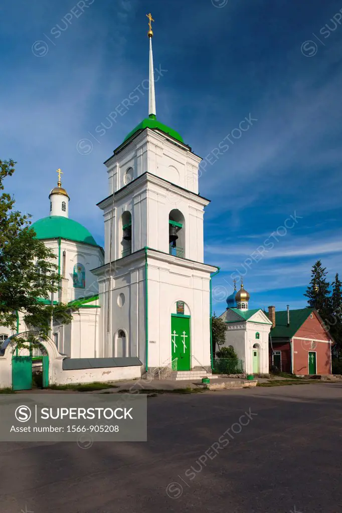 Russia, Pskovskaya Oblast, Pechory, Pechory Monastery, church on Sbornaya Street