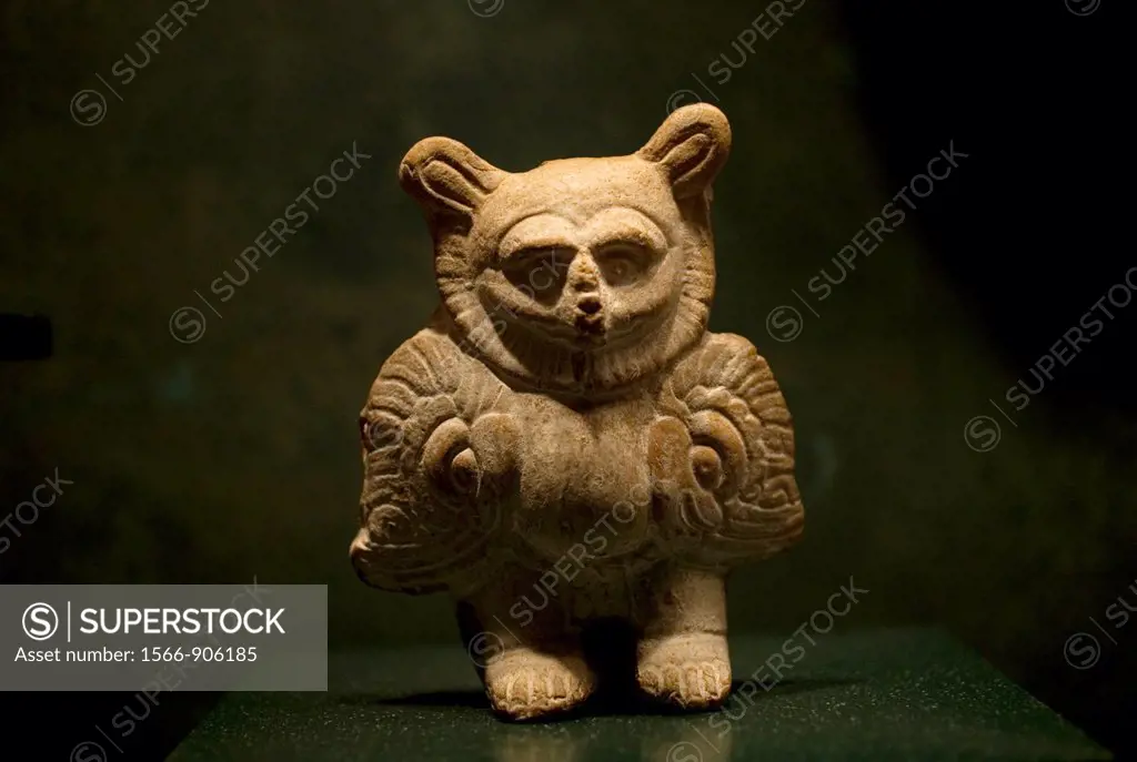 A clay statuette is displayed in the National Museum of Anthropology in Mexico City, November 12, 2011  The National Museum of Anthropology and Histor...