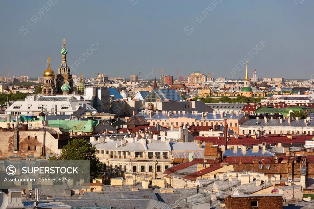 Russia, Saint Petersburg, Center, elevated city view from St  Isaac Cathedral