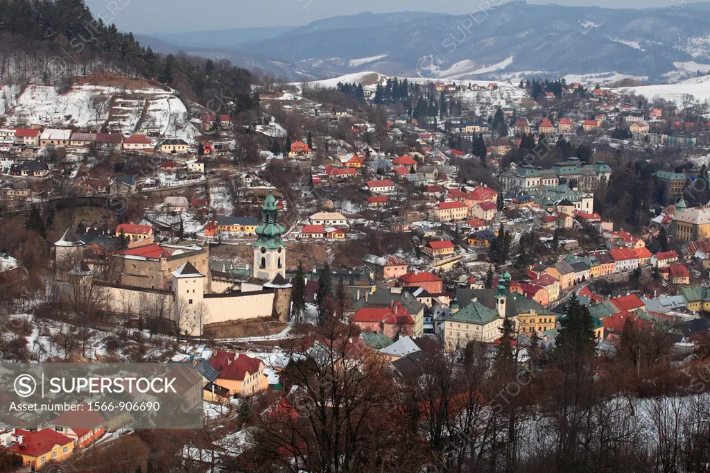 The medieval castle ´Stary zamok´ in Banska Stiavnica, the old mining town registered on the UNESCO World Heritage list