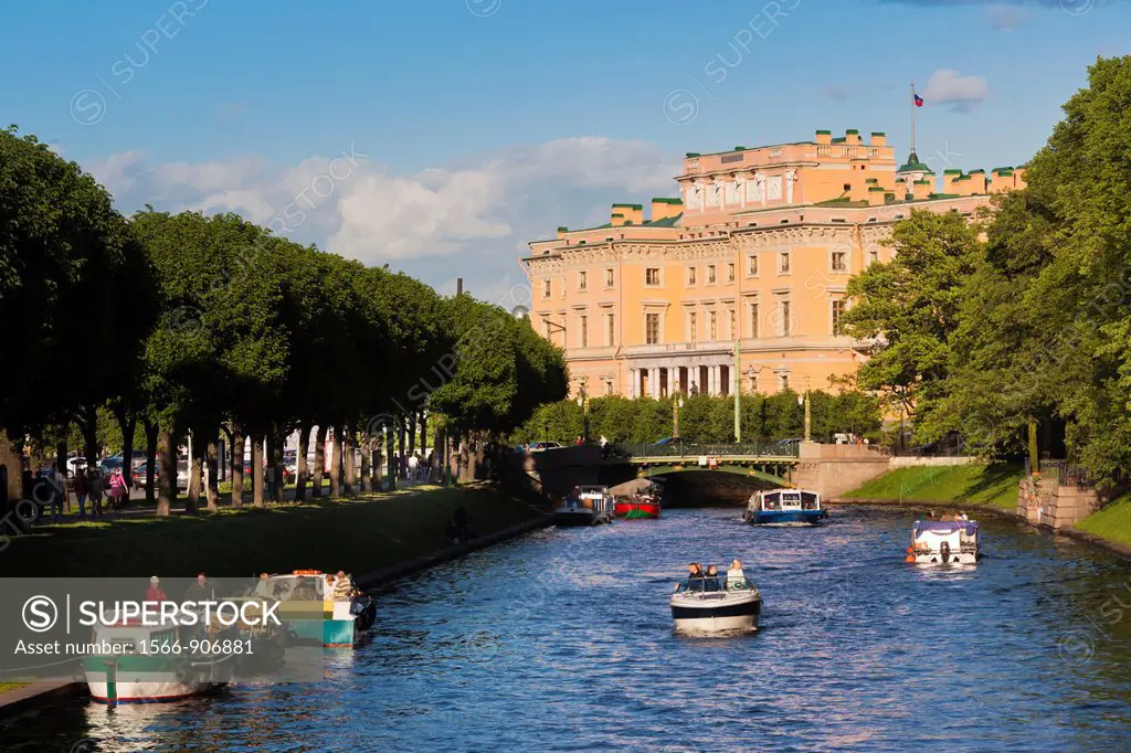 Russia, Saint Petersburg, Center, Mikhailovsky Castle on the Moyka River