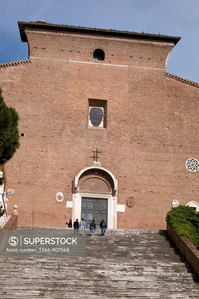Santa Maria in Aracoeli church facade in Rome, Lazio, Italy, Europe