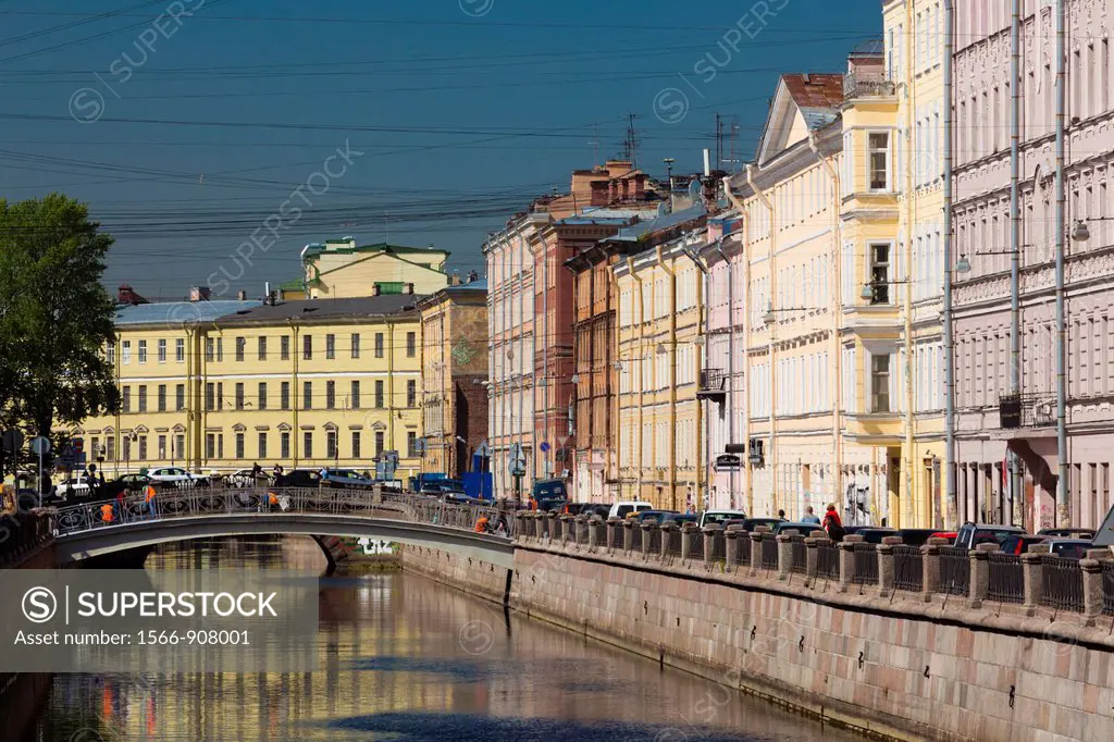 Russia, Saint Petersburg, Center, Griboedov Canal buildings