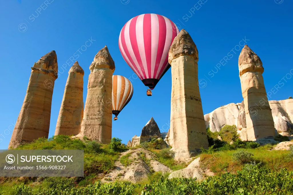 Hot Air Baloons over the Love Valley , Cappadocia Turkey