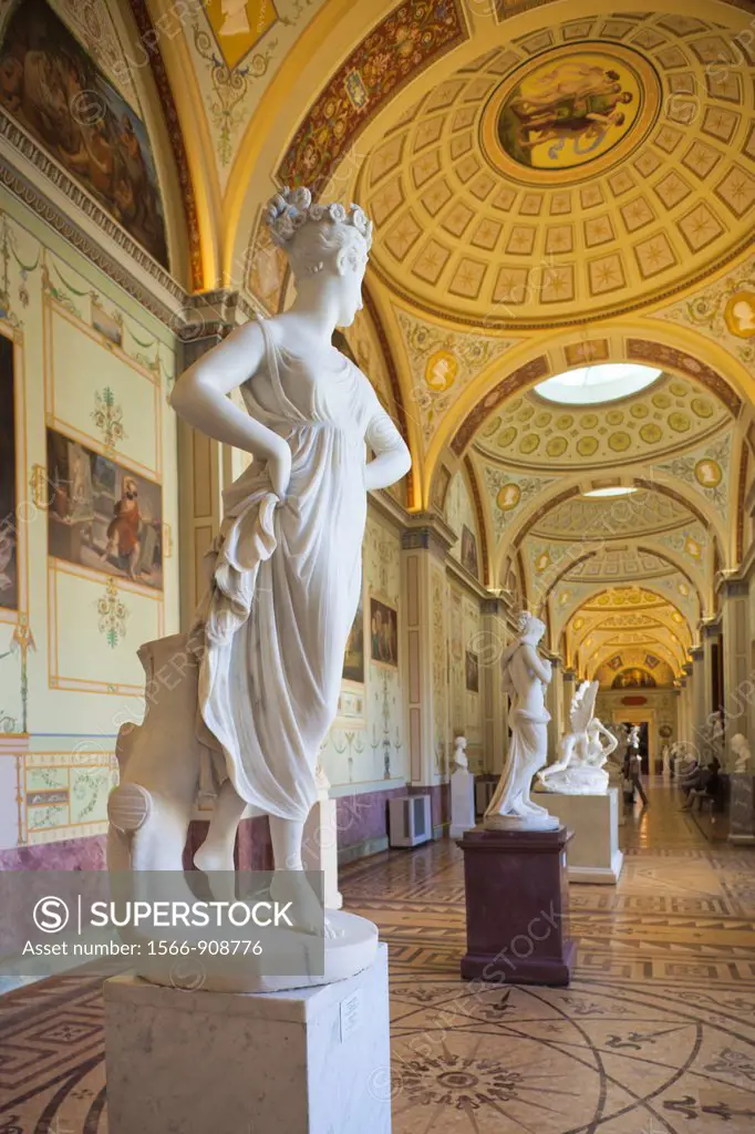 Russia, Saint Petersburg, Center, Winter Palace, Hermitage Museum, statue of a Dancer by Antonio Canova