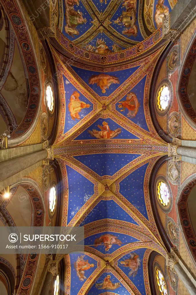 The ceiling of the Basilica of Saint Mary Above Minerva, Rome, Lazio, Italy, Europe