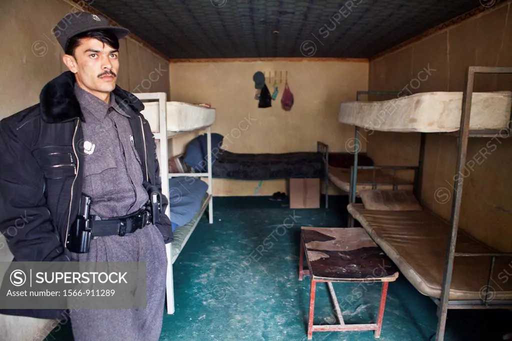 sleeping area of Afghan police substation 3, Kunduz
