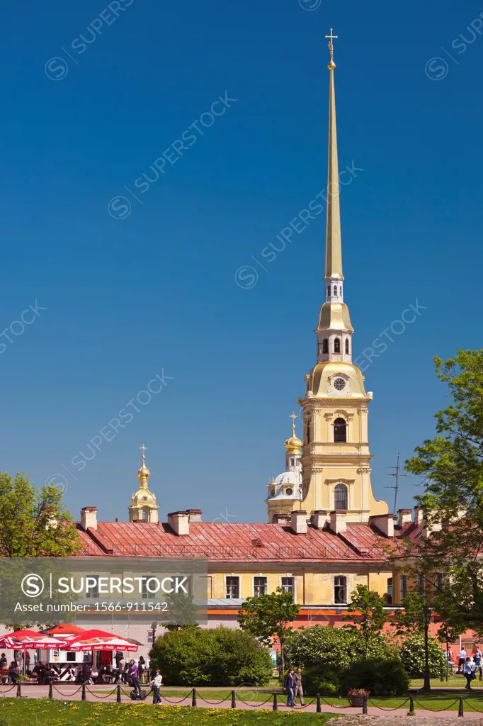 Russia, Saint Petersburg, Petrograd, Peter and Paul Fortress, Saints Peter and Paul Cathedral, final resting place for the Romanov Royal Family
