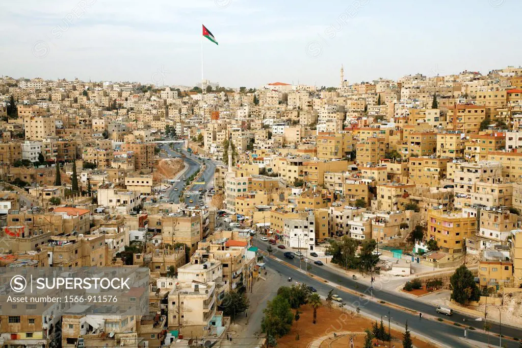 View over Amman from the Citadel, Amman, Jordan