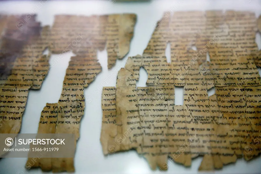 The Dead Sea Scrolls at the National Archeological Museum in the Citadel, Amman, Jordan