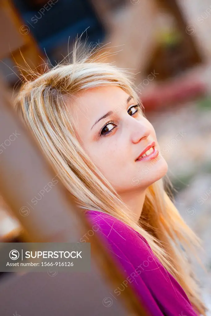 Attractive young woman portrait isolated