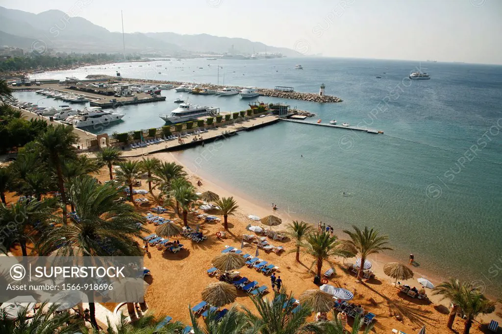 View overthe Beaches of Aqaba, Jordan