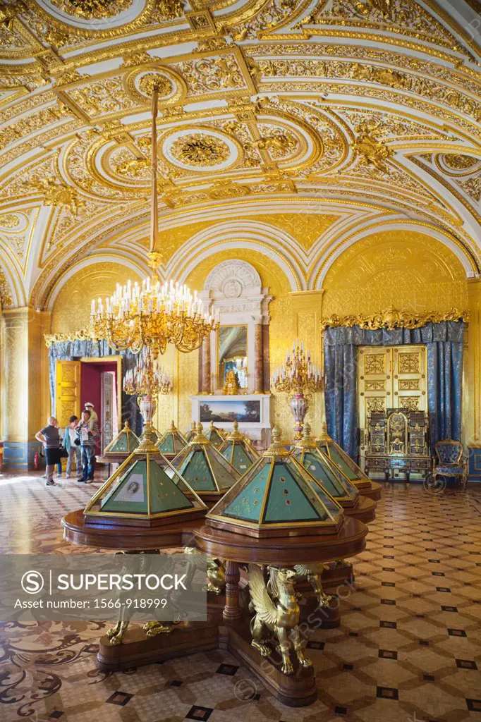 Russia, Saint Petersburg, Center, Winter Palace, Hermitage Museum, interior gallery