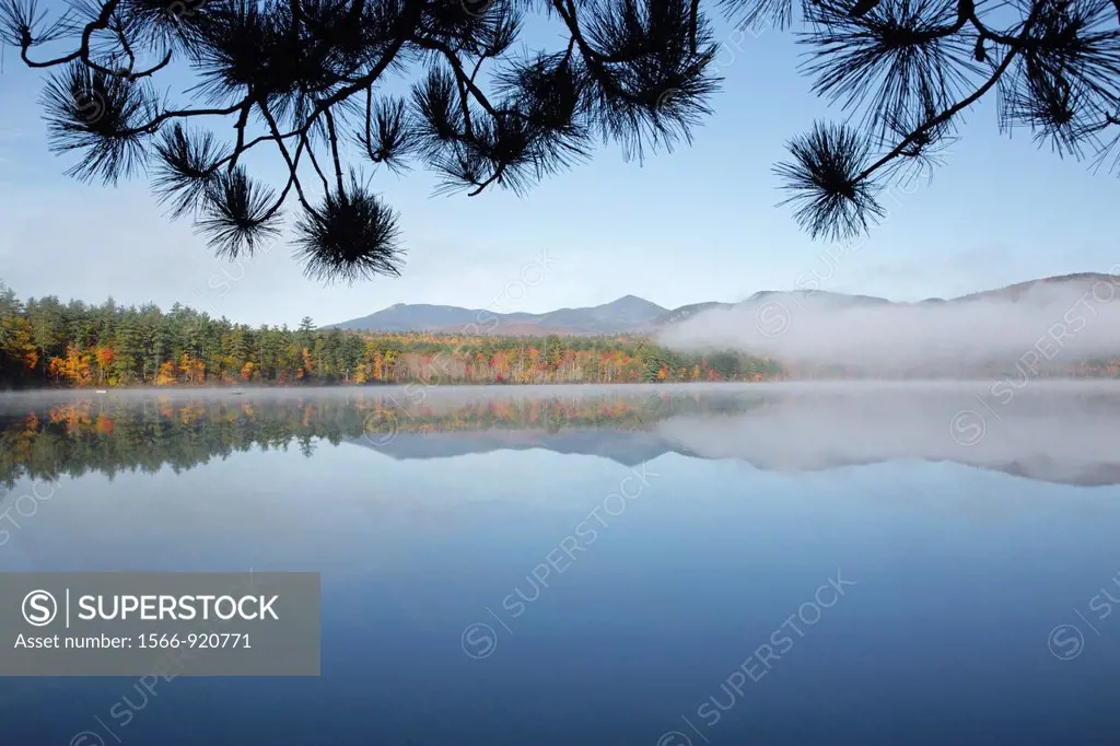 Chocorua Lake in Tamworth, New Hampshire USA during the autumn months
