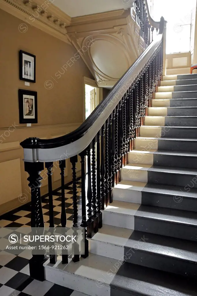 Staircase inside the Wentworth-Gardner House, built circa 1760  Portsmouth, New Hampshire, United States