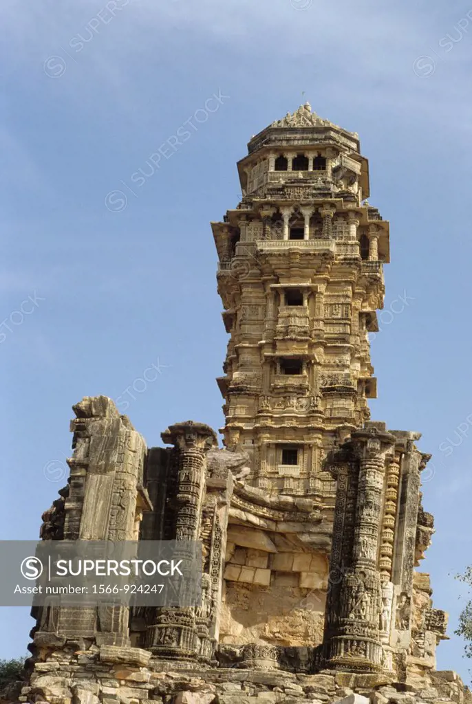 Vijay Stambha or Tower of Victory is an impressive structure, 40 meters high, located in Chittorgarh fort in Rajasthan, India