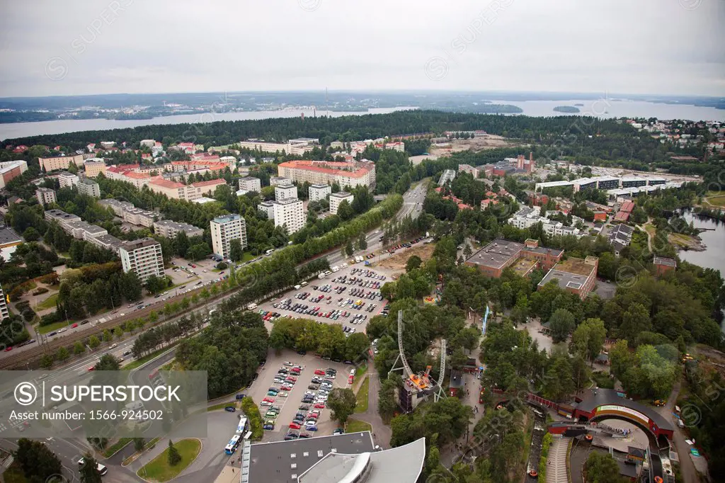 panoramic view from the television tower, tampere, finland, europe