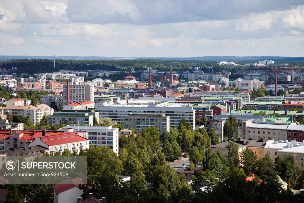 panoramic view from the observation tower, tampere, finland, europe