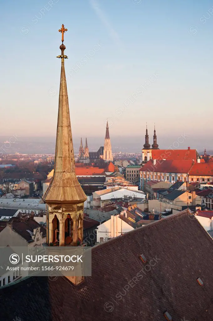 Rooftop view from St  Maurice chuch, Olomouc, Czech Republic