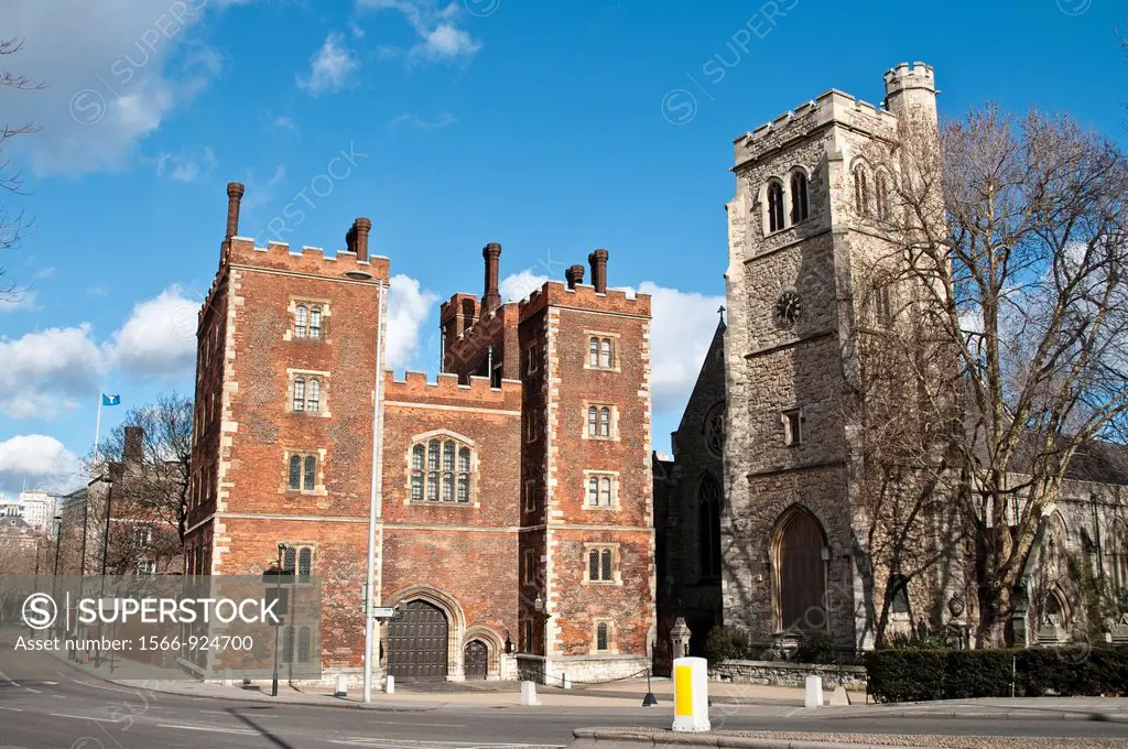 Lambeth Palace and Lollards´ Tower, London, UK