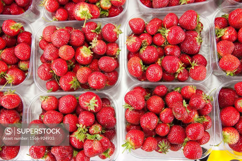 strawberries, tammelantori market, tampere, finland, europe