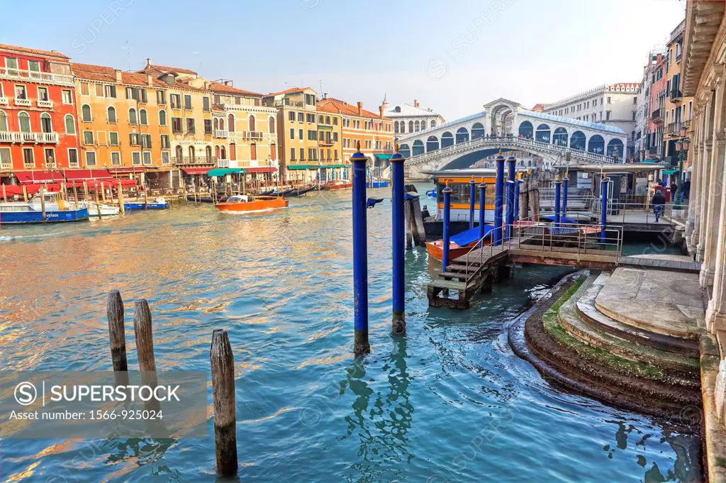 Grand Canal, Rialto Bridge, Venice, Veneto, Italy