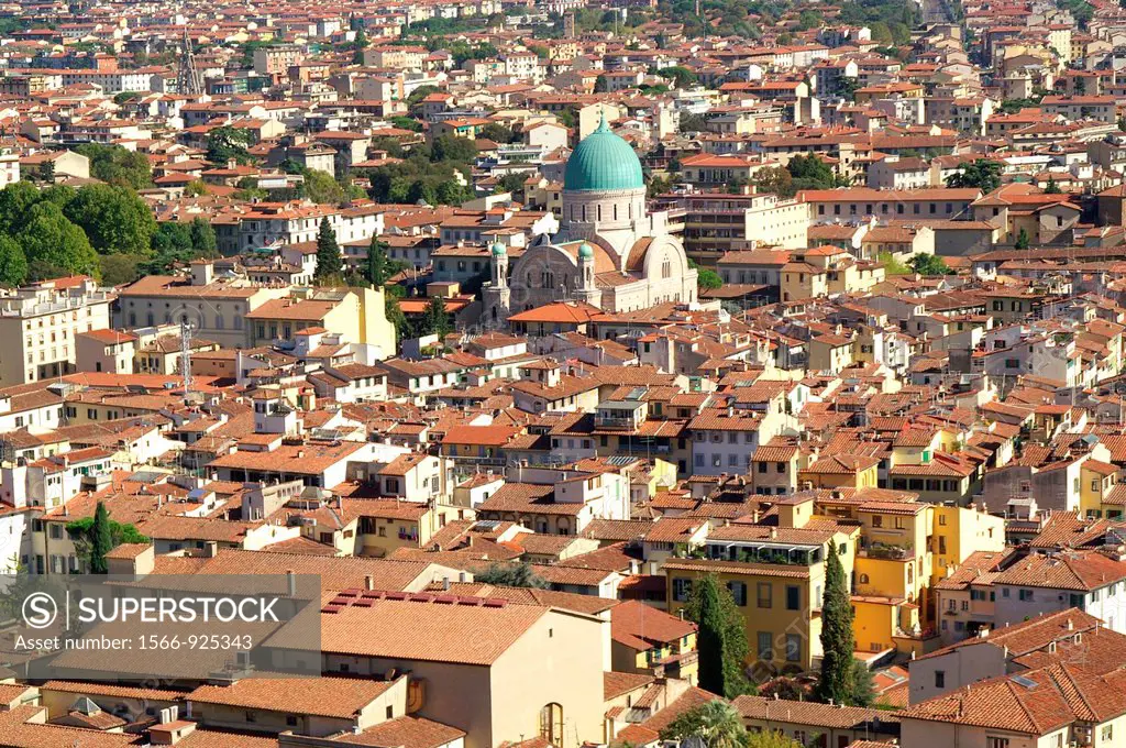 Florence Italy  Overlooking the historic center of Florence