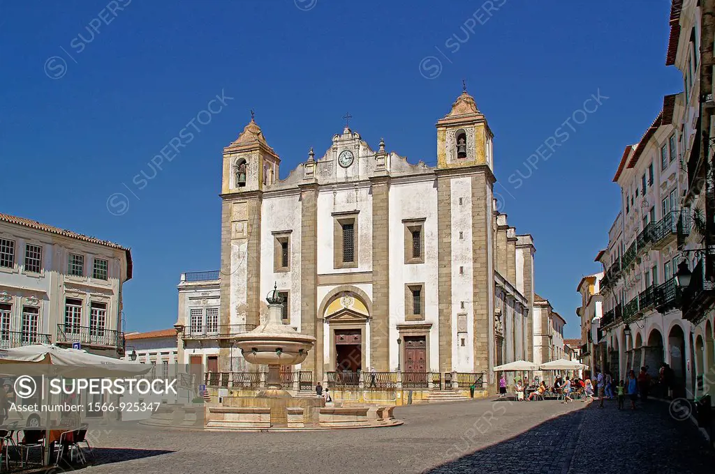 Évora Portugal  Giraldo Square in the historical city of Évora