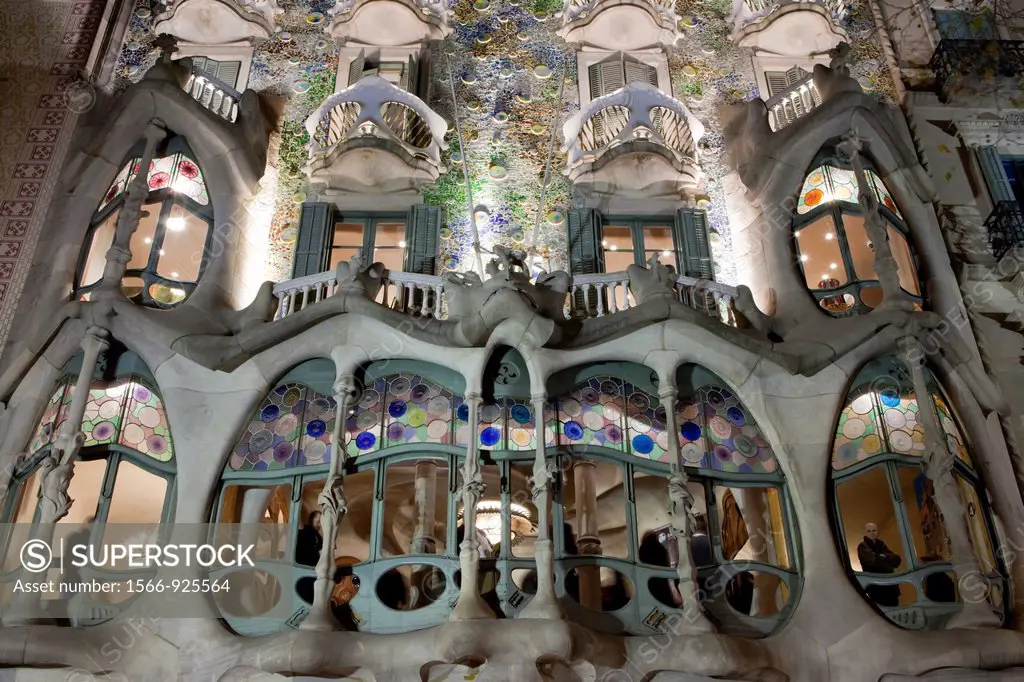 Casa Batllo from Antoni Gaudi architect, Barcelona, Spain
