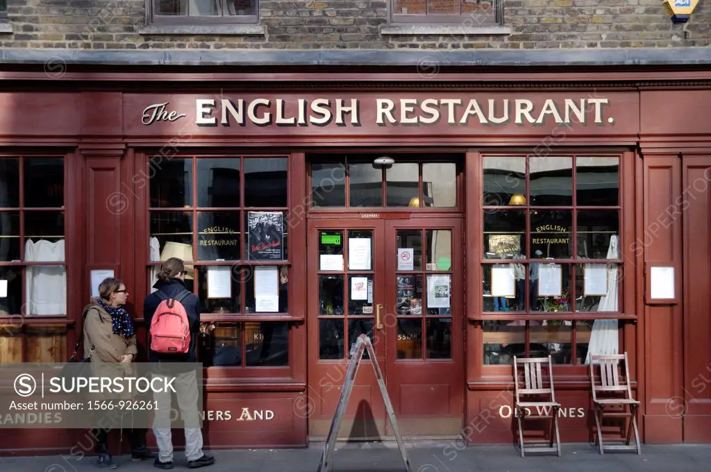 The English Restaurant, Spitalfields, London, England