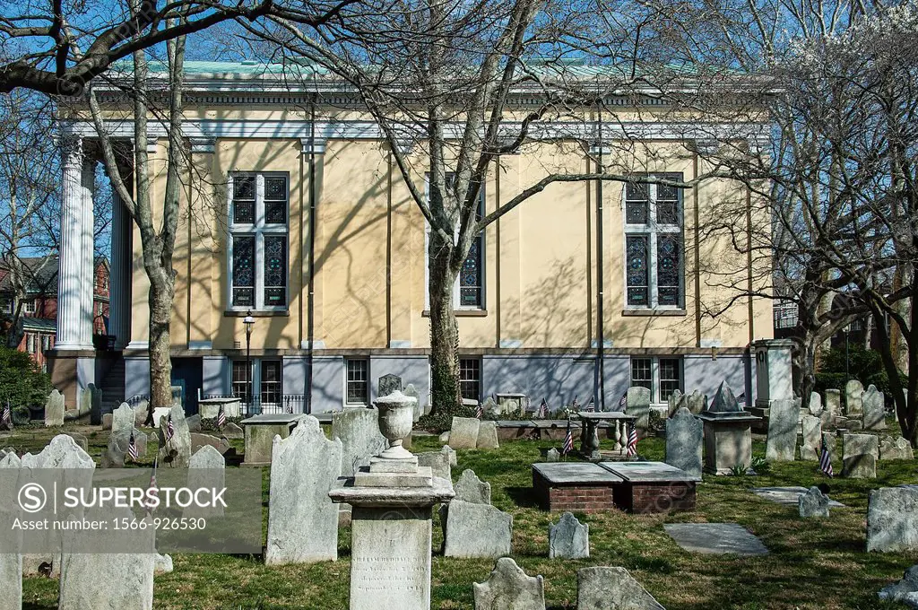 Old Pine Street Presbyterian Church cemetery, Philadelphia, Pennsylvania, USA