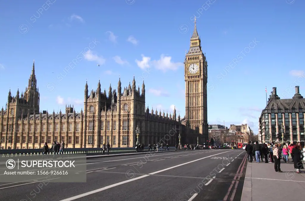 Houses of Parliament London view from Westminster Bridge