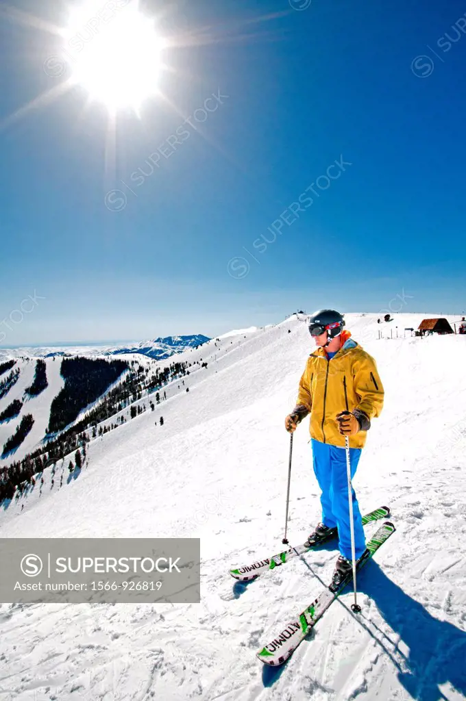 Skiing on Bald Mountain at Sun Valley Resort near the city of Ketchum in central Idaho
