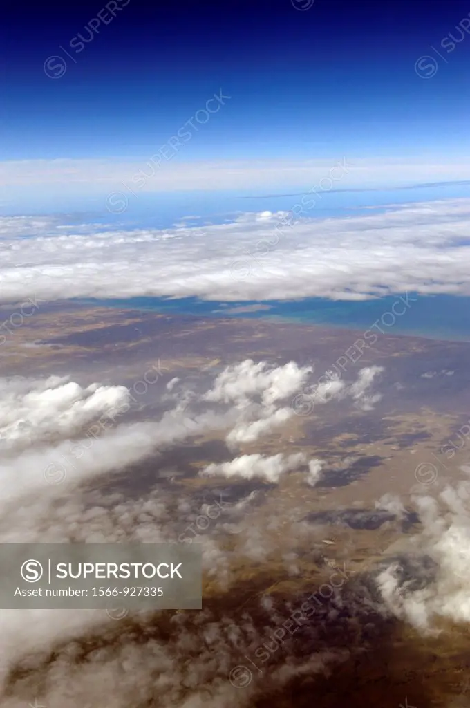 aerial view of the Atlantic coast, Patagonia, Argentina, South America