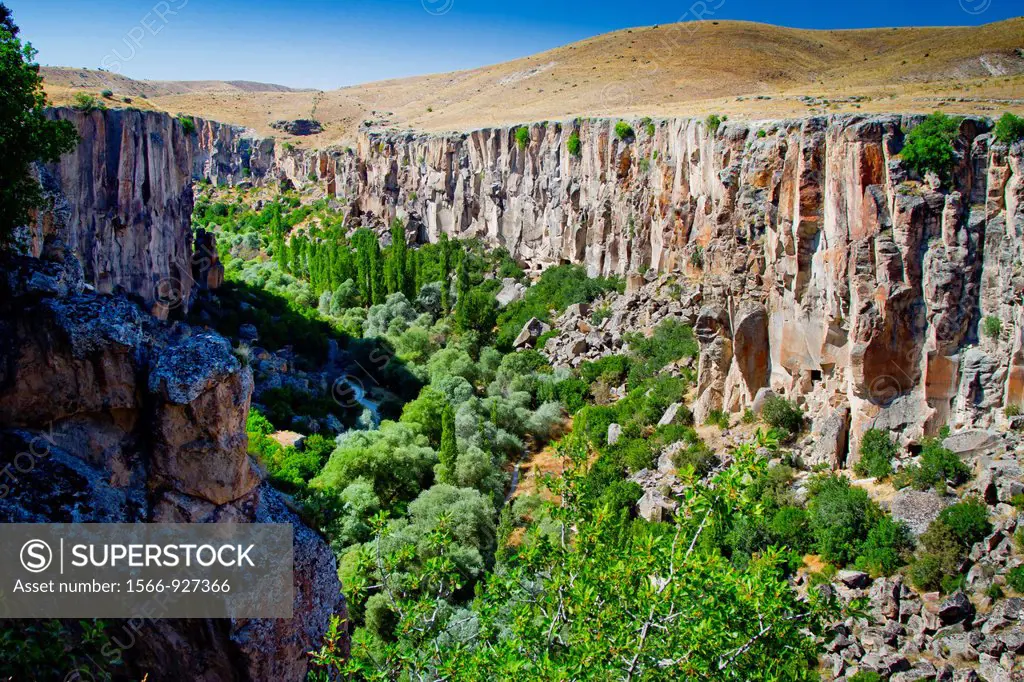Ihlara Valley and Melendiz Stream  Aksaray province  Cappadocia, Turkey