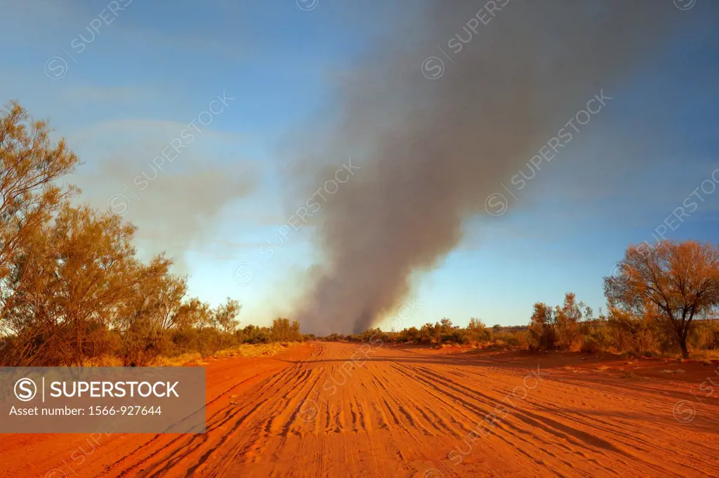 Controlled fire, Mereenie Loop Road, Australia