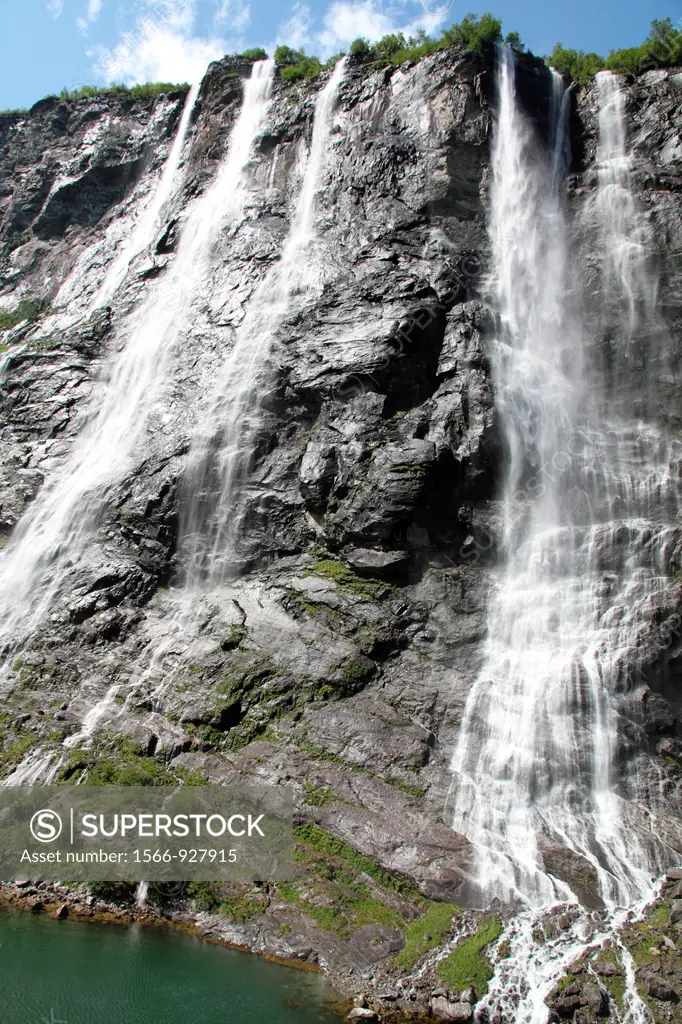 The seven sisters waterfall, Geiranger Fjord, Hellesylt Norway