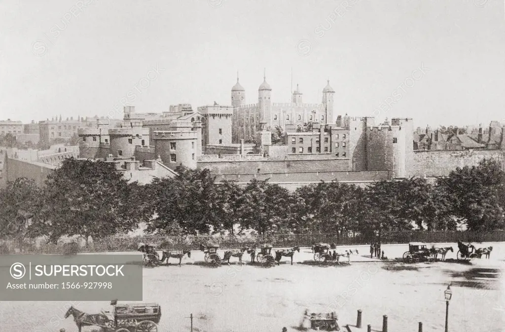 Her Majesty´s Royal Palace and Fortress, known as the Tower of London, London, England, in the late 19th century  From London, Historic and Social, pu...