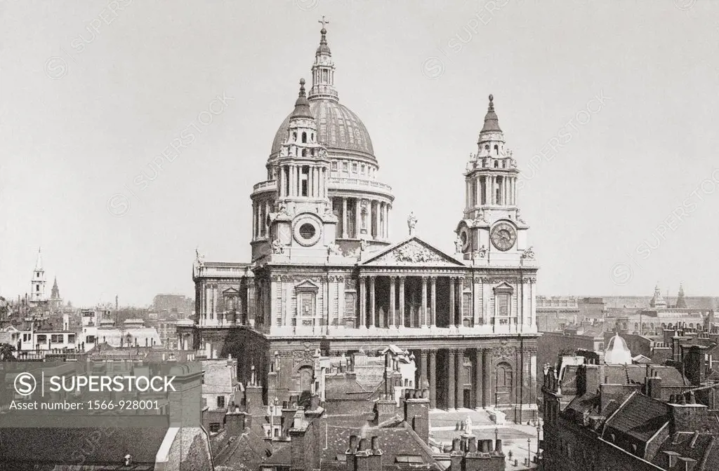 St  Paul´s Cathedral, London, England in the late 19th century  From London, Historic and Social, published 1902
