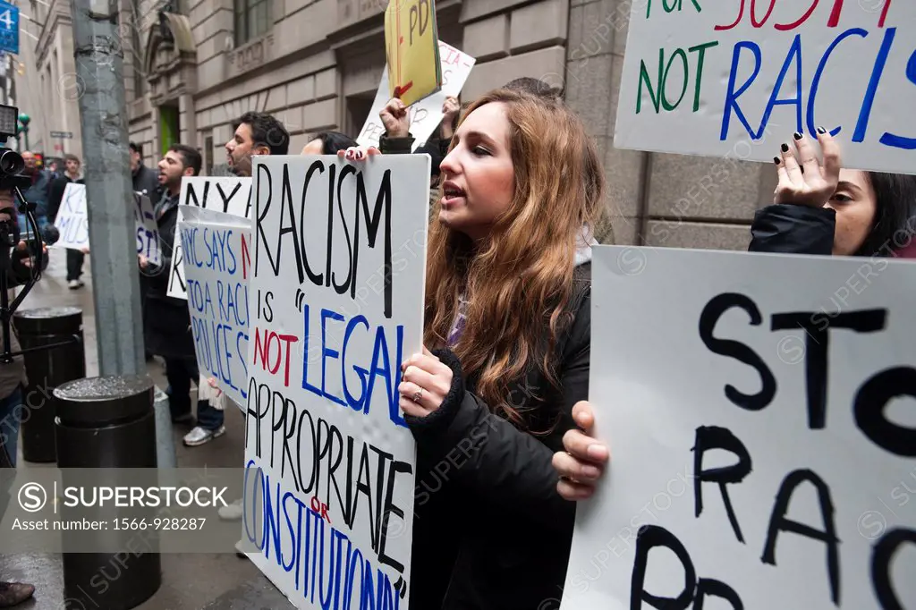 Fordham University Law Students and their supporters protest in front of Cipriani Wall Street where NYPD Commissioner Ray Kelly was speaking to a Ford...