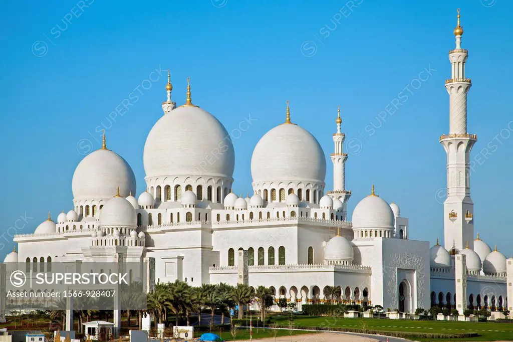 Sheikh Zayed Bin Sultan Al Nahyan Mosque, Great Mosque, Abu Dhabi, United Arab Emirates, Middle East.